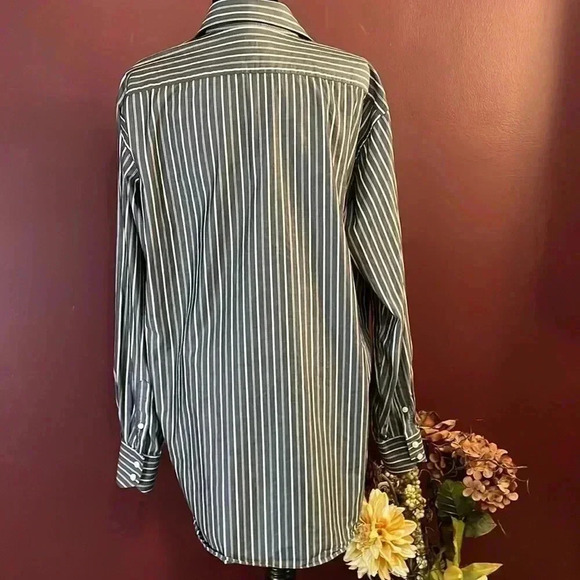 Jack Stone by Thomas Dean Men’s XL Button Down Gray & White Shirt - Picture 7 of 8